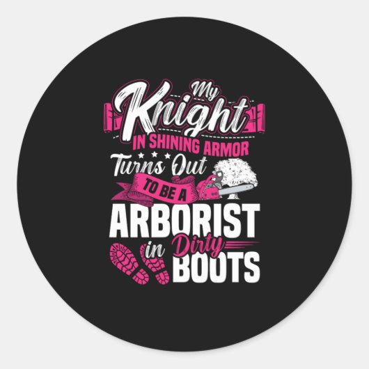 Sticker Rond 37.Arboriste pour un coupe-arbre (Devant)