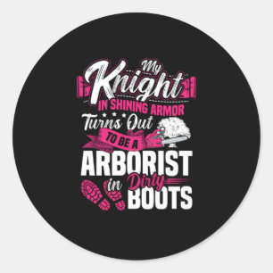 Sticker Rond 37.Arboriste pour un coupe-arbre