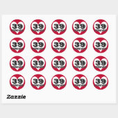 Sticker Rond 39 FOREVER Heart (Feuille)