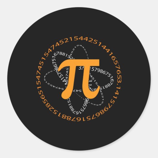 Sticker Rond 3.14 Conception Des Maths Pour Pi Jour 1 (Devant)