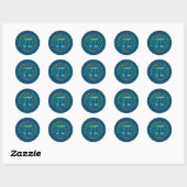Sticker Rond 3 14 Pi Mathematics Physics Irrational Number  (Feuille)