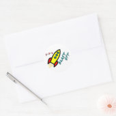 STICKER ROND 3-2-1 BLAST OFF (Enveloppe)