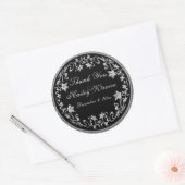 Sticker rond 3" de diamètre noir et blanc (Enveloppe)