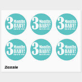 STICKER Rond 3" - Enceinte 3 mois (Feuille)