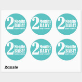 STICKER Rond 3" - Enceinte de 2 mois (Feuille)