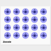Sticker Rond 3 Étoiles et un bleu soleil (Feuille)