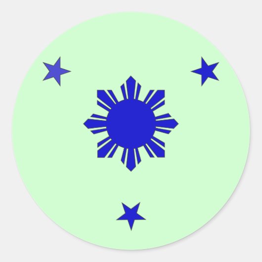 Sticker Rond 3 Étoiles et un soleil (Devant)
