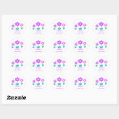 Sticker Rond 3 fleurs (Feuille)