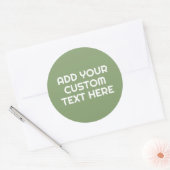 Sticker Rond 3 lignes de texte - Faites-le votre blanc vert per (Enveloppe)