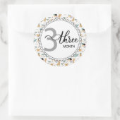 Sticker Rond 3 Mois Jalon bébé Giraffes et ballons (Sac)