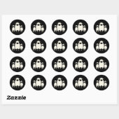 Sticker Rond 3 Moutons Noirs Valais dans une rangée (Feuille)