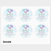Sticker Rond 3 Pastel Aquarelle Papillons savon / Bougie (Feuille)