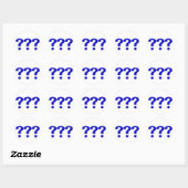 Sticker Rond 3 Points de question (Feuille)