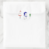 Sticker Rond 3 Snowmen (Sac)