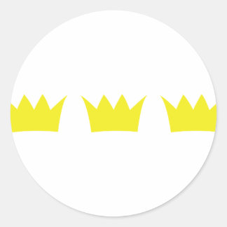 Sticker Rond 3 trois couronnes