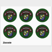 Sticker Rond 3d Bn, 75e régiment de Rangers - aéroporté (Feuille)