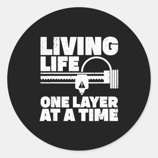 Sticker Rond 3d Printing Art For Men Women 3d Printer Lover 3d  (Devant)
