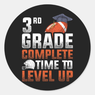 Sticker Rond 3e année complète temps pour niveler le football D