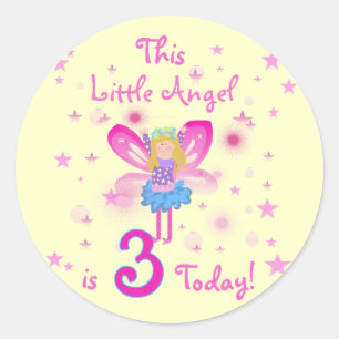 Sticker Rond 3e T-shirts et cadeaux d'anniversaire Little Angel