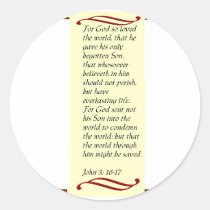 Sticker Rond 3h16 de John - 17stickers