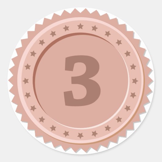 Sticker Rond 3rd Place Bronze Medal (Devant)