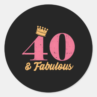 Sticker Rond 40 40 Fabuleux Depuis 1982 40E
