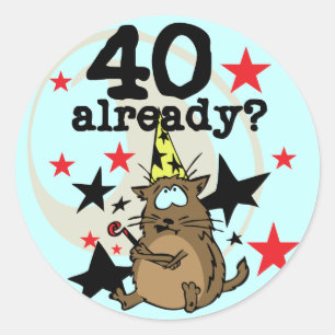 Sticker Rond 40 Anniversaire déjà