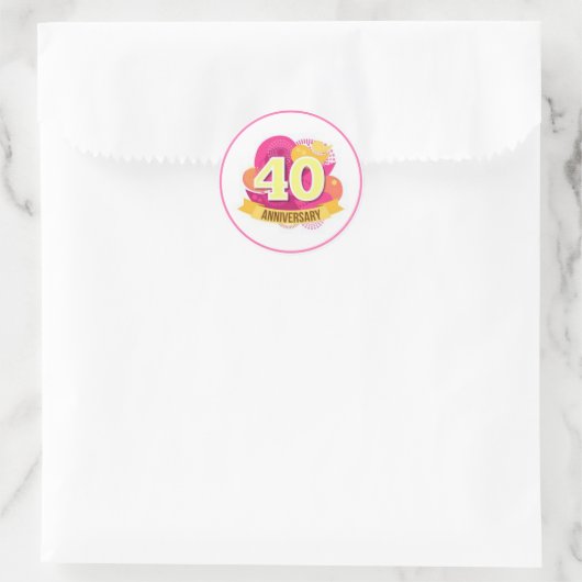 Sticker Rond 40 ans (Sac)