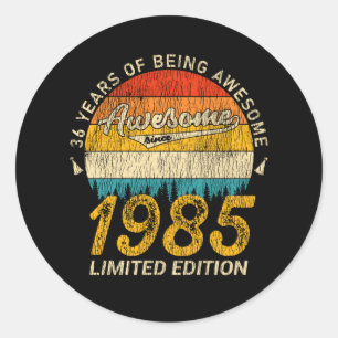 Sticker Rond 40 ans 1985 Retro Awesome 40e anniversaire Cadeau