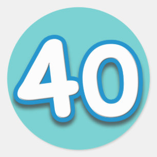 Sticker Rond 40 ans Anniversaire ou Anniversaire - Ajouter un t