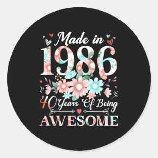 Sticker Rond 40 ans fait en 1986