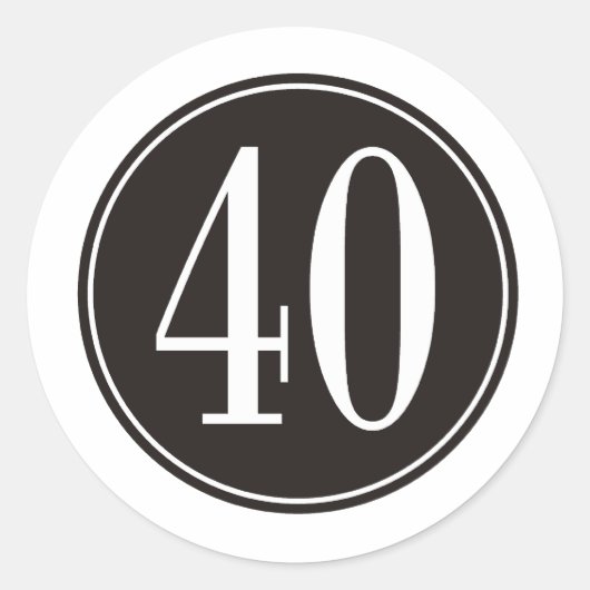 Sticker Rond #40 Cercle noir (Devant)