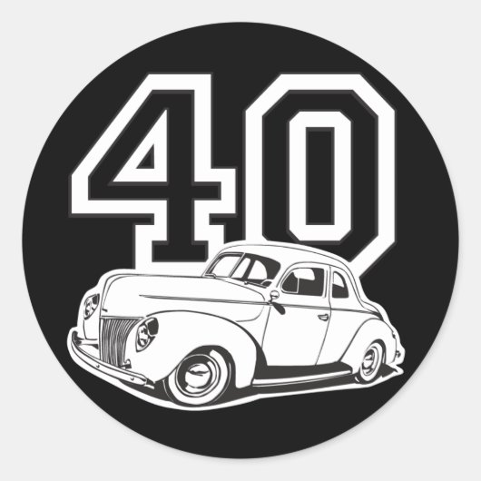 Sticker Rond 40 Classique (Devant)