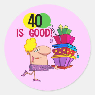 Sticker Rond 40 est de bons T-shirts et cadeaux d'anniversaire