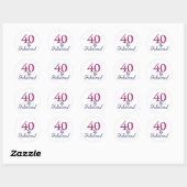 Sticker Rond 40 et fabuleux (40e anniversaire) (Feuille)