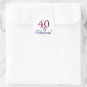 Sticker Rond 40 et fabuleux (40e anniversaire) (Sac)
