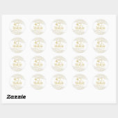Sticker Rond 40 et Fabulous Gold Parties scintillant 40e annive (Feuille)
