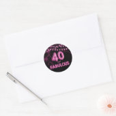 Sticker Rond 40 et Fabulous Lights & Pink Foil Ballons (Enveloppe)