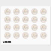Sticker Rond 40 et Flawless Blush Pink Gold Grey Nom (Feuille)