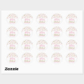 Sticker Rond 40 & Fabuleux Anniversaire Pink Gold Confetti (Feuille)