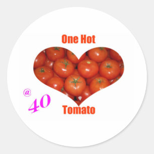 Sticker Rond 40 Une tomate chaude