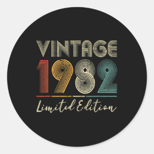 Sticker Rond 40 Year Old Toxits Vintage 1982 Limited Edition 40