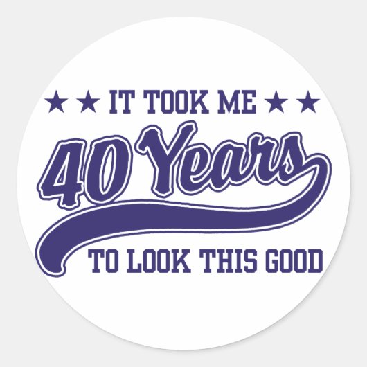 Sticker Rond 40e anniversaire (Devant)