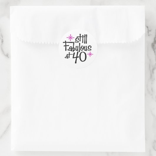 Sticker Rond 40e anniversaire (Sac)