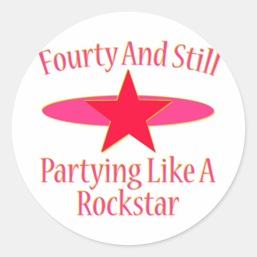 Sticker Rond 40e anniversaire (Devant)