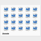 Sticker Rond 40e anniversaire de la musique (Feuille)