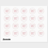 Sticker Rond 40e Anniversaire de Mariage Rubis Cœurs Confettis (Feuille)
