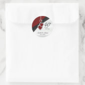 Sticker Rond 40e anniversaire du Mariage de Ruby (Sac)