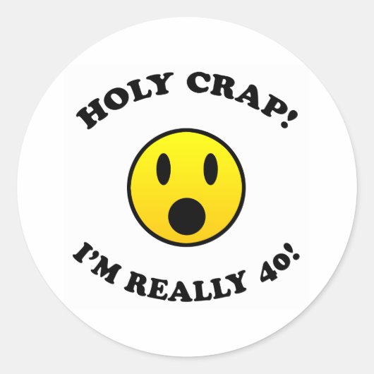 Sticker Rond 40e anniversaire Gag Dons (Devant)