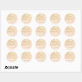 Sticker Rond 40e anniversaire Merci Gold Bokeh éclairs (Feuille)
